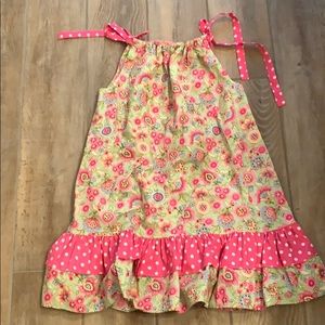 Kelly’s Kids Floral Patterned Tie Dress Girls Sz 7-8